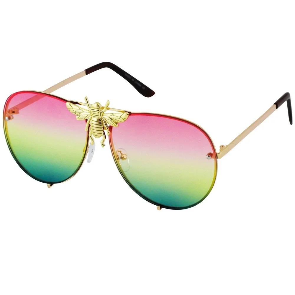 Rainbow‎ Gradient Oversized  Women Sunglasses Boho Summer Colorful Shades Trendy